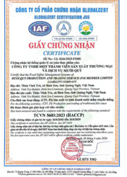 GIẤY CHỨNG NHẬN HACCP GIẤY CHỨNG NHẬN HACCP
